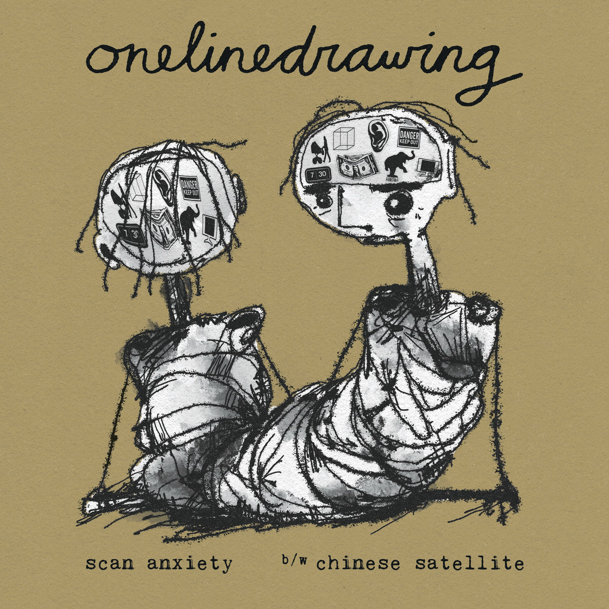 Onelinedrawing 'Scan Anxiety'